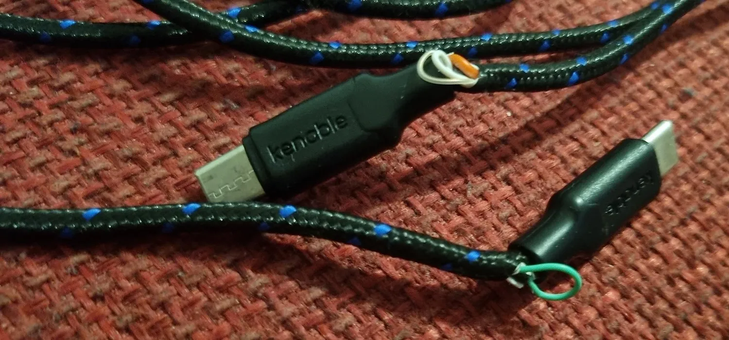 Kenable USB-C auf USB-C Kabel 2m Schwarz Nylon PD