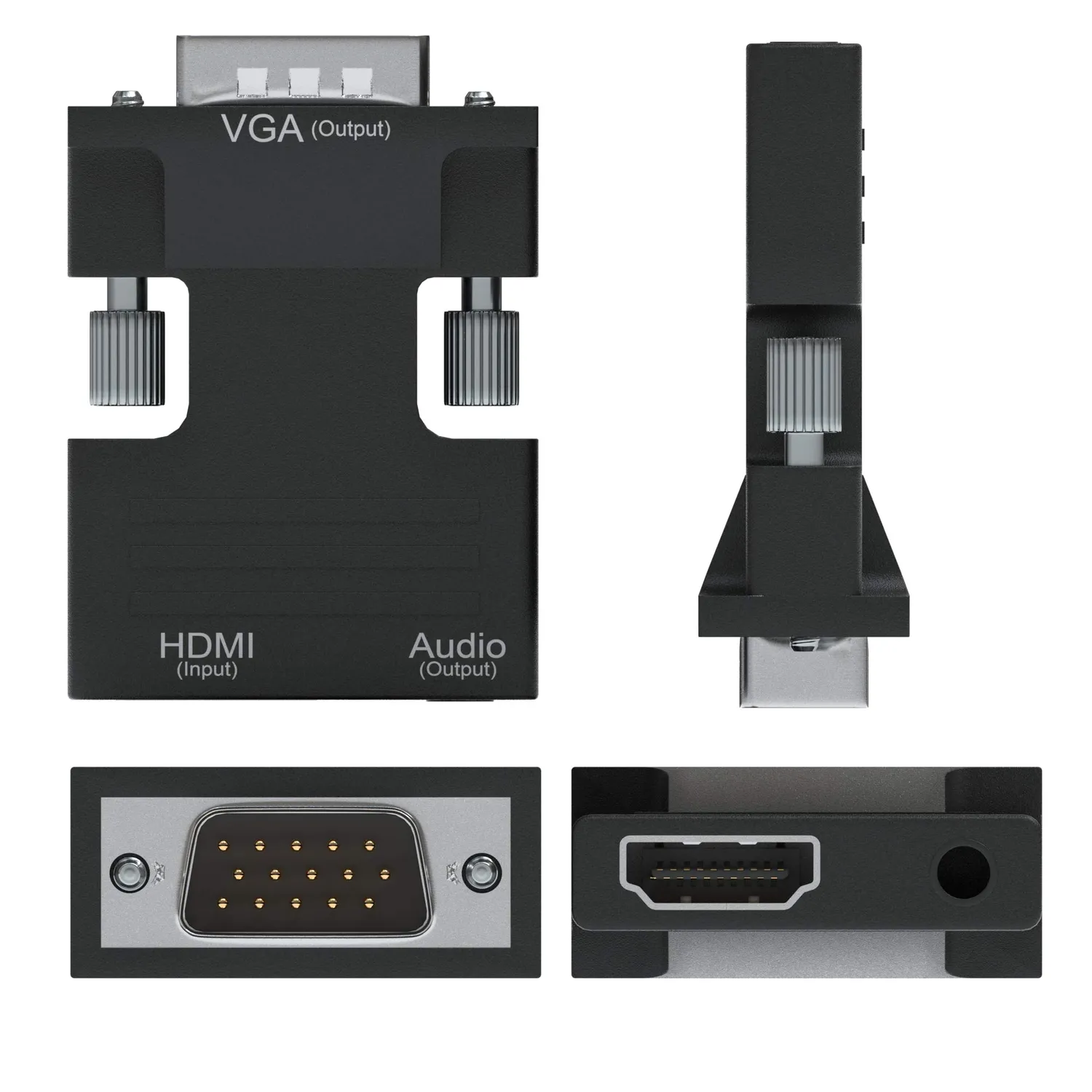 JAMEGA HDMI auf VGA Adapter 1080p Audio 1er Pack