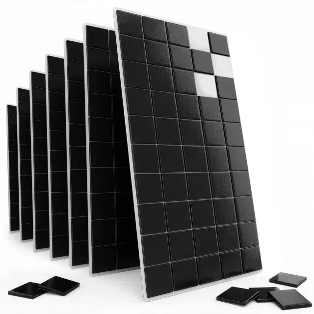 Poppstar Klebemagnete selbstklebend 1x1 cm 350 Stück schwarz