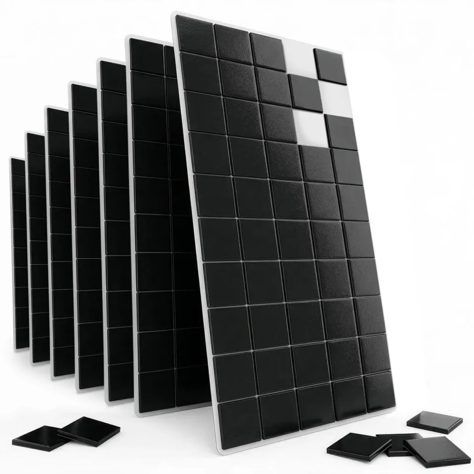 Poppstar Klebemagnete selbstklebend 1x1 cm 350 Stück schwarz