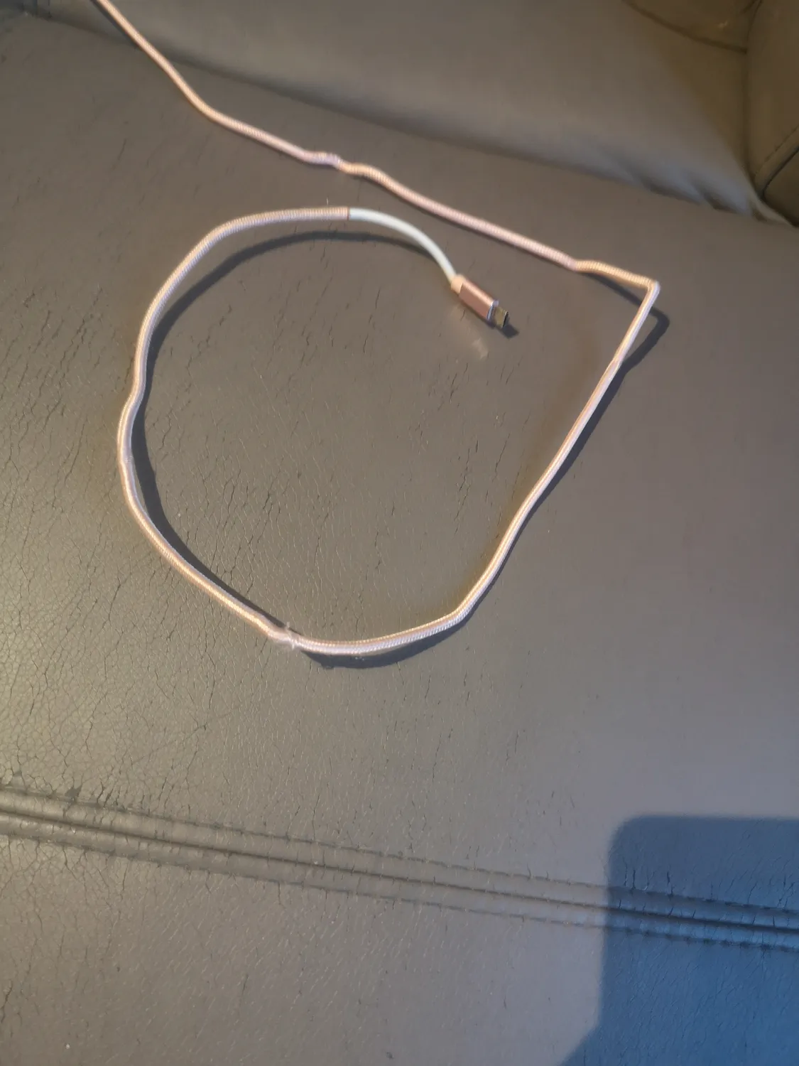 JAMEGA Micro USB Ladekabel 1m Gold Nylon 2,4A