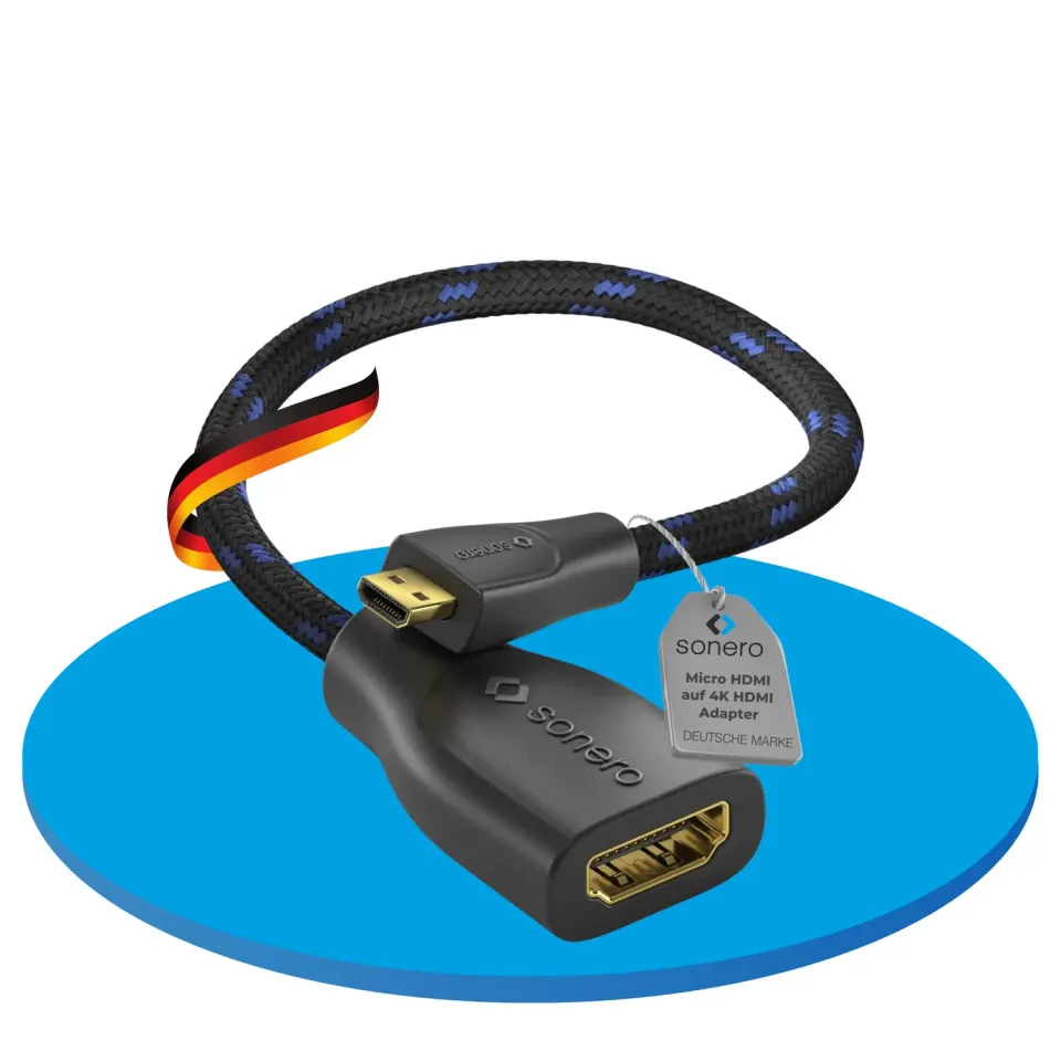 Sonero Micro-HDMI Portsaver Adapter 0,15m 4K