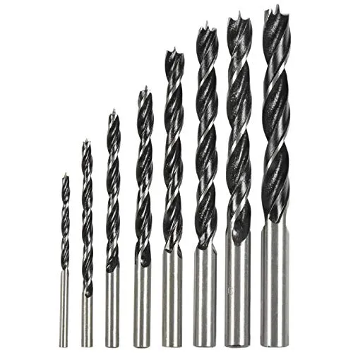 Kenable Holzbohrer-Set 8-tlg 3-10 mm Kohlenstoffstahl Box