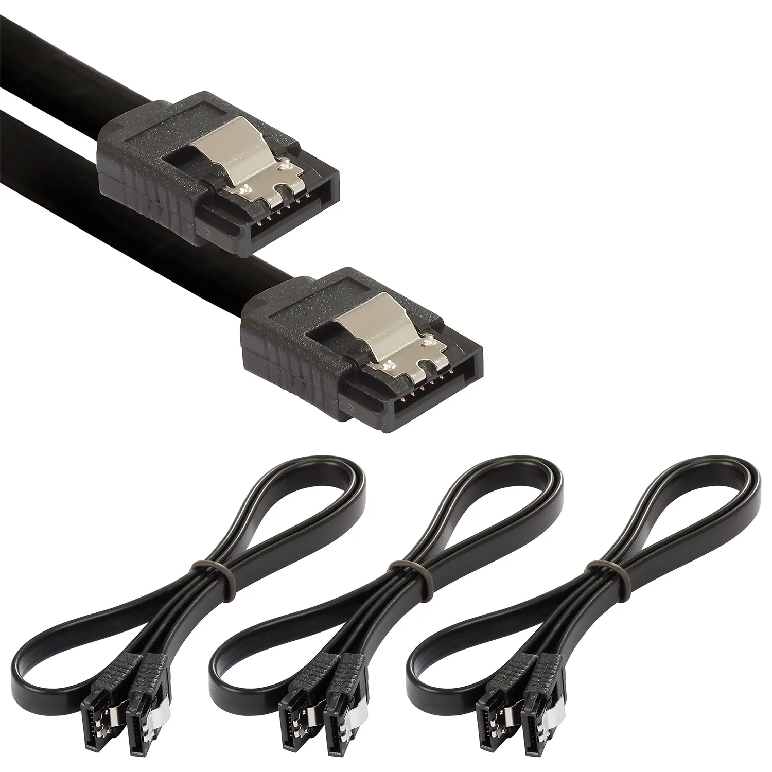 Poppstar SATA Kabel SSD HDD 0,5m rot gerade 6Gbit/s