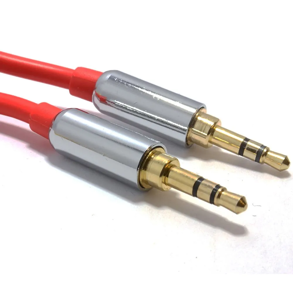 Kenable Pro AUX Kabel 3,5mm Stecker-Stecker 3m rot Kupfer