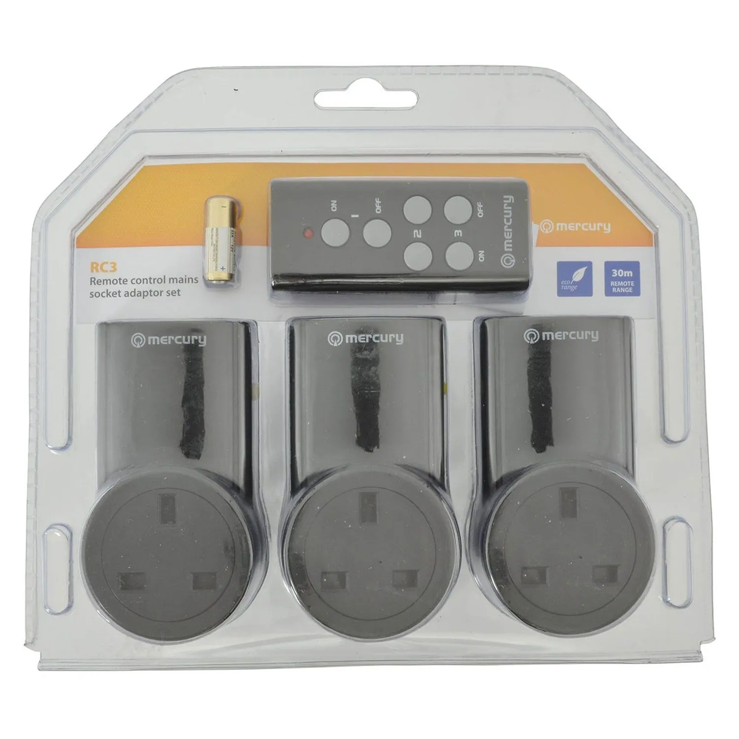 Kenable Funksteckdosen 3er Set mit Fernbedienung 10 A 2400 W