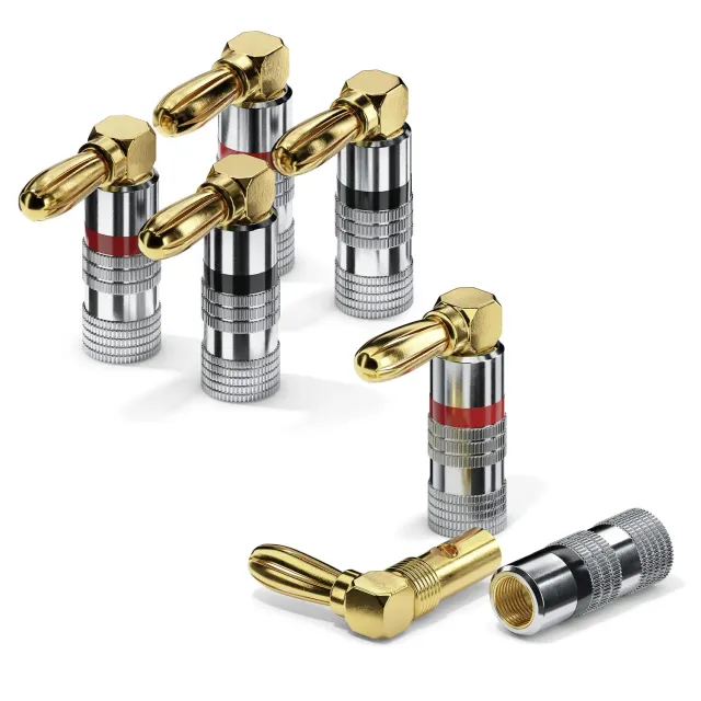 Sonero S-SC090-04 Bananenstecker 4er-Set 90° vergoldet