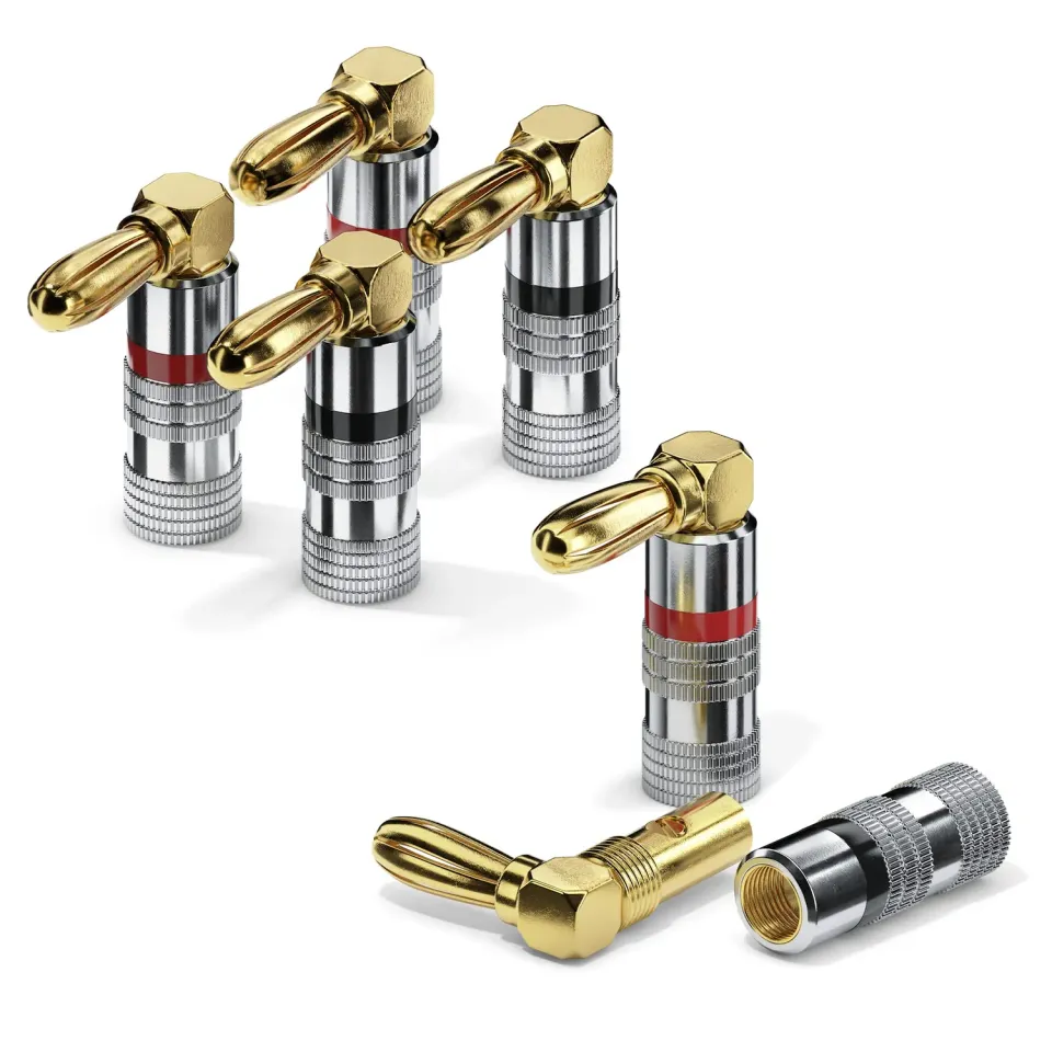 Sonero S-SC090-04 Bananenstecker 4er-Set 90° vergoldet