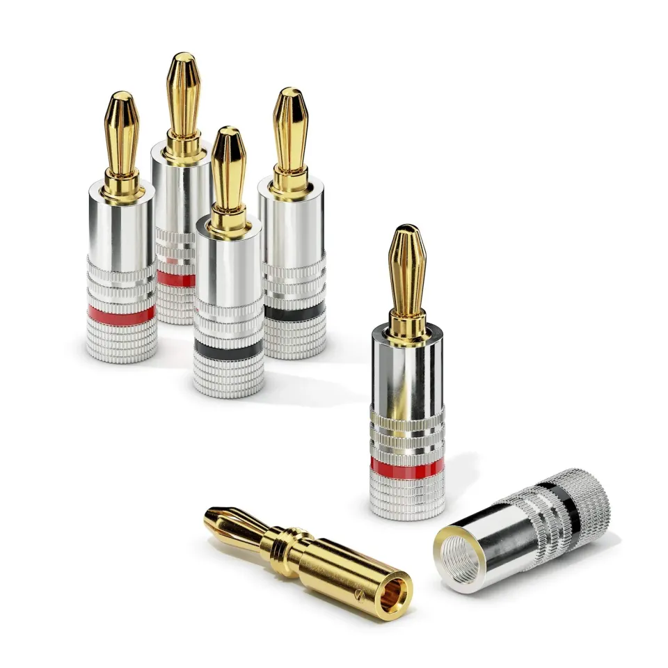 Sonero S-SC000-04 Bananenstecker 4er-Set vergoldet 6mm²