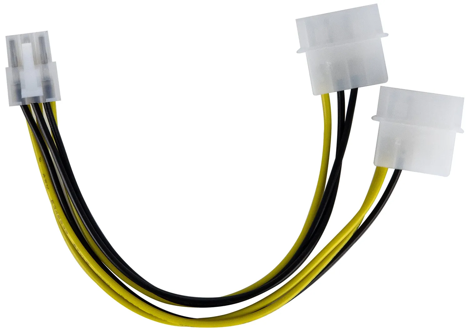 Poppstar PCIe Y-Stromkabel Molex auf 6-polig 15cm Grafikkarten