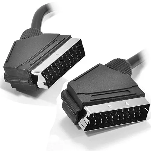 Kenable Scart Kabel 21-polig 5 m schwarz rund