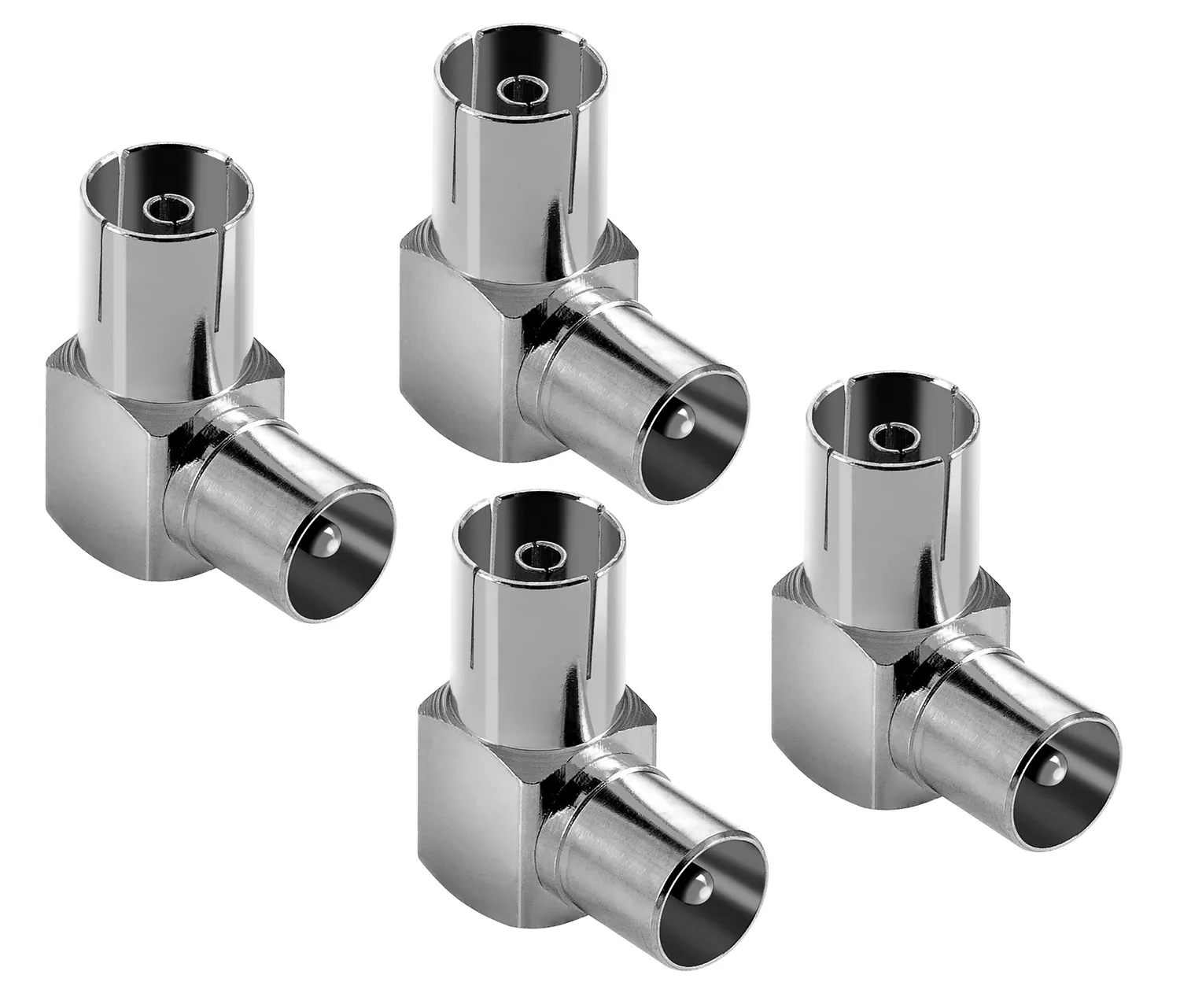 Poppstar Antennen Winkeladapter 90° 2er-Pack IEC TV