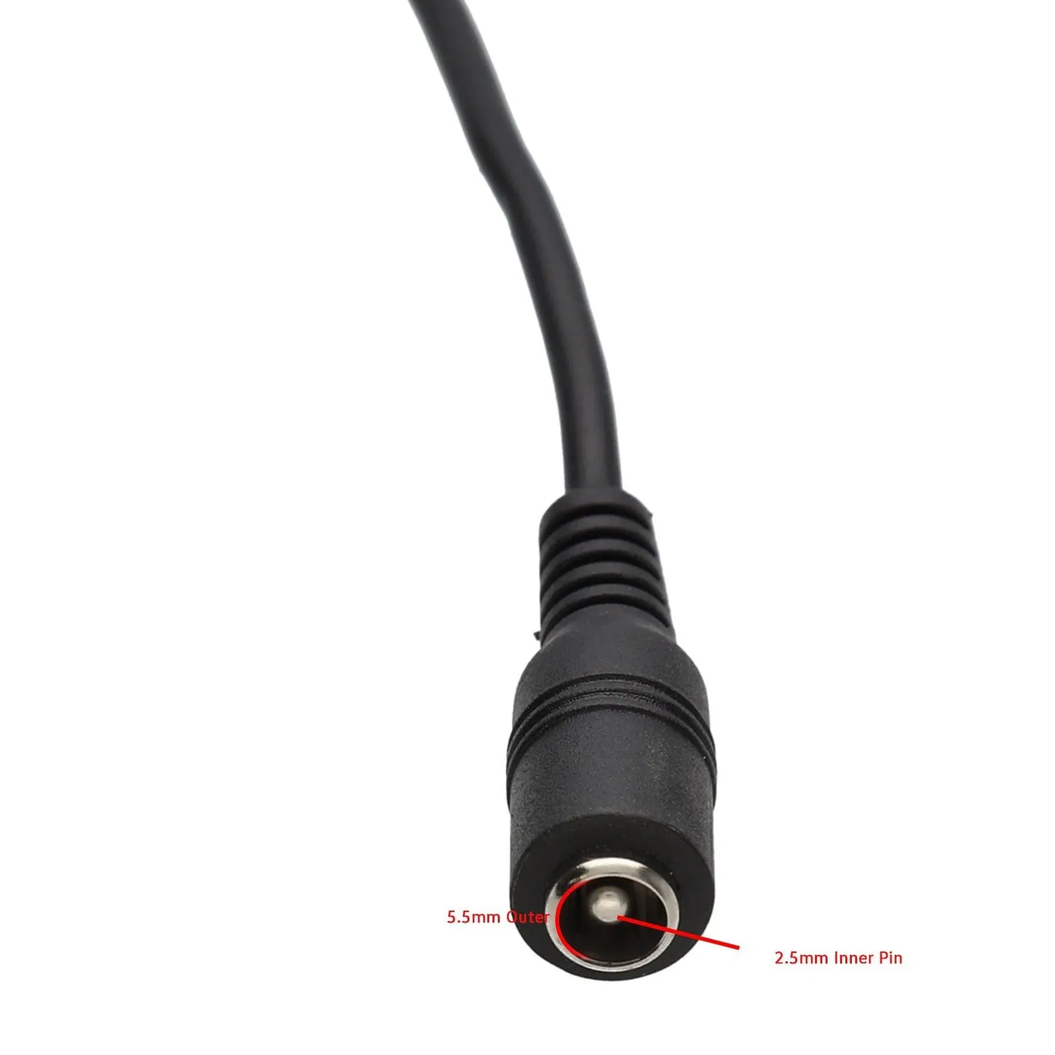 Kenable DC Verlängerungskabel 5,5x2,5mm 1,5m schwarz CCTV