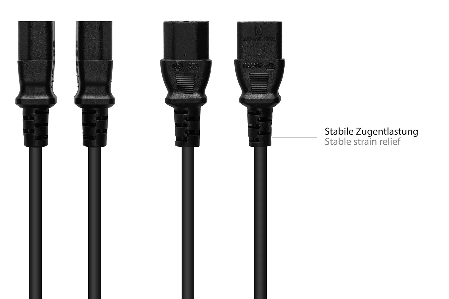 Good Connections Kaltgerätekabel 3 m gewinkelt schwarz C13