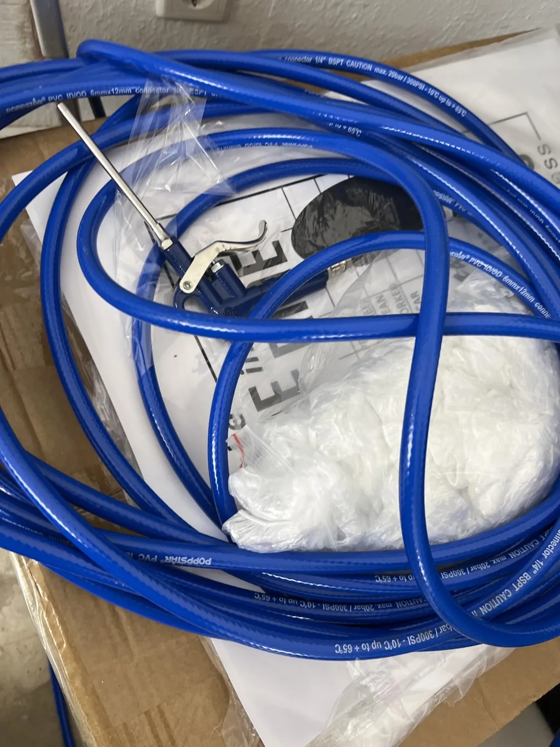 Poppstar PVC Druckluftschlauch 15m 6/12mm 20 bar