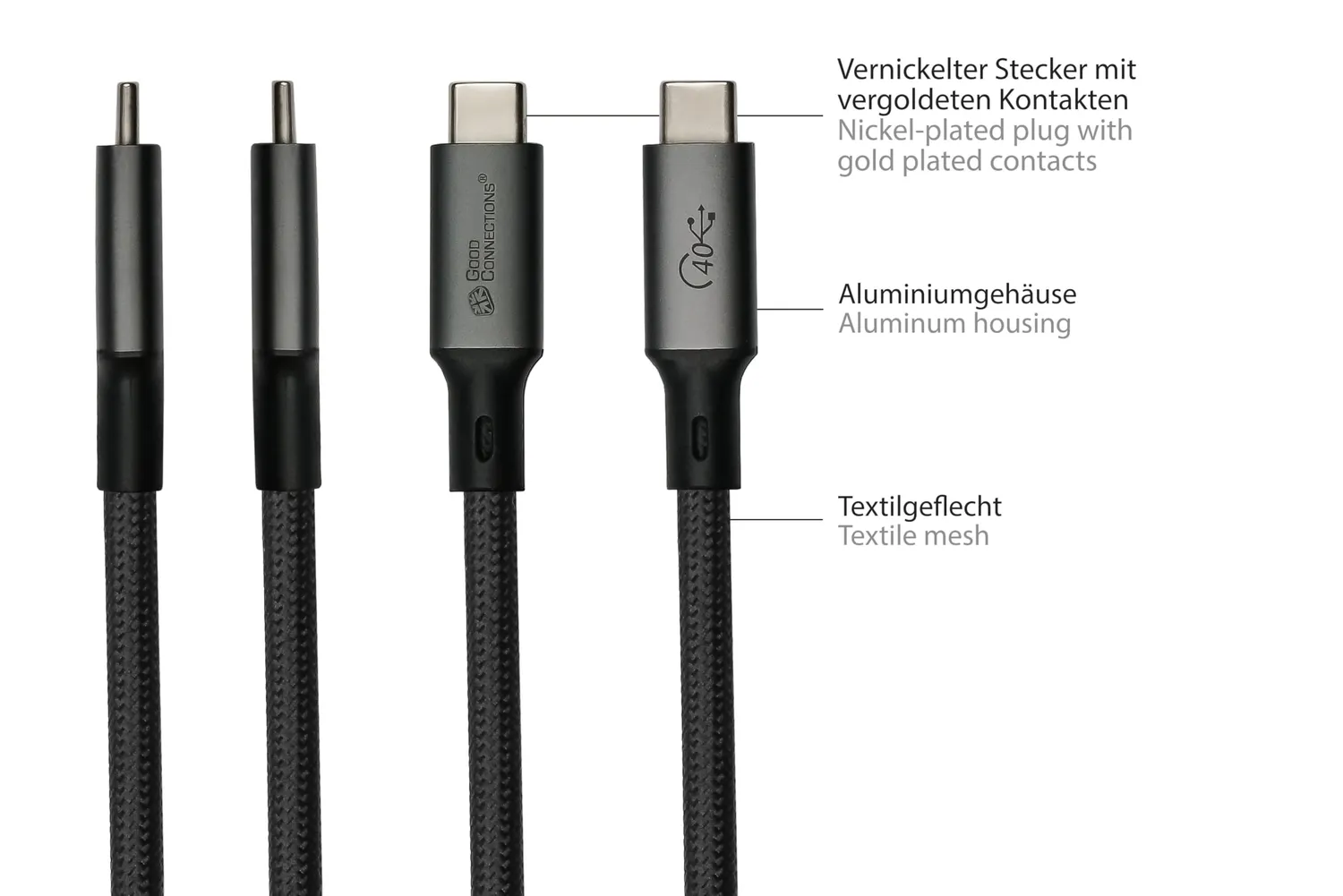 Good Connections USB 4 Kabel 240W magnetisch 1m
