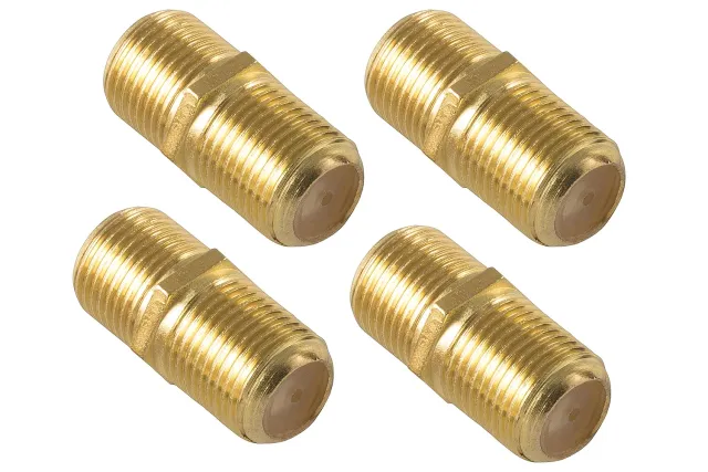 Poppstar F-Verbinder SAT Kupplung 4x vergoldet