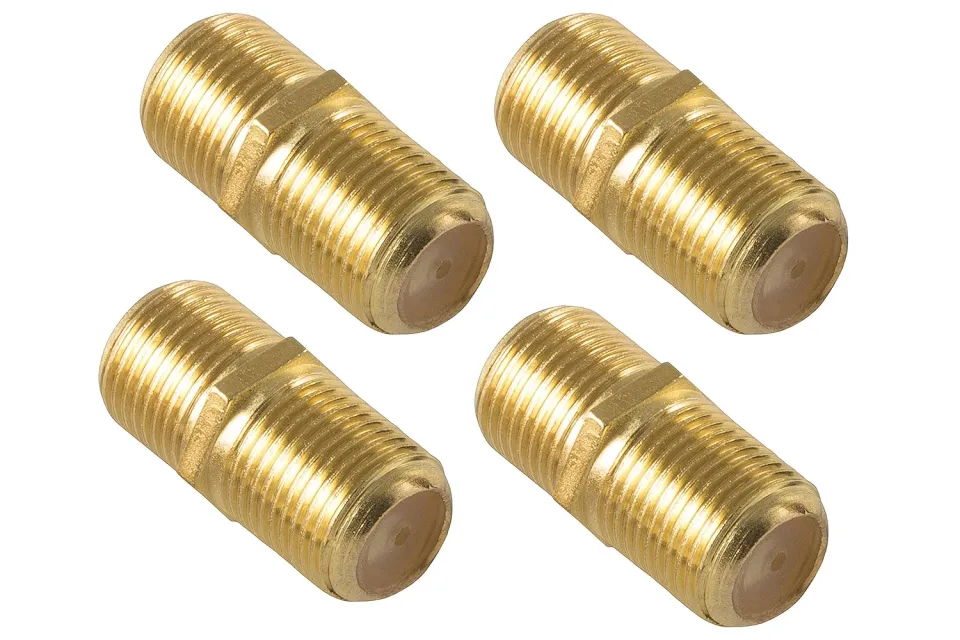 Poppstar F-Verbinder SAT Kupplung 4x vergoldet