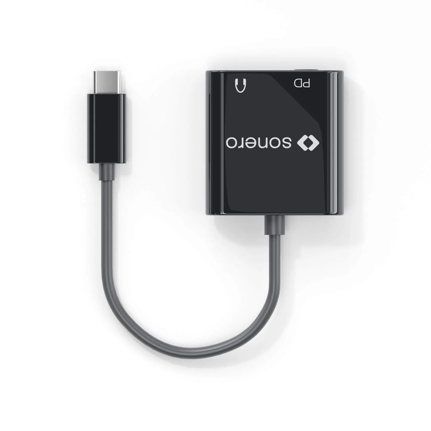 Sonero UA200 USB-C Adapter schwarz Audio + PD 100W