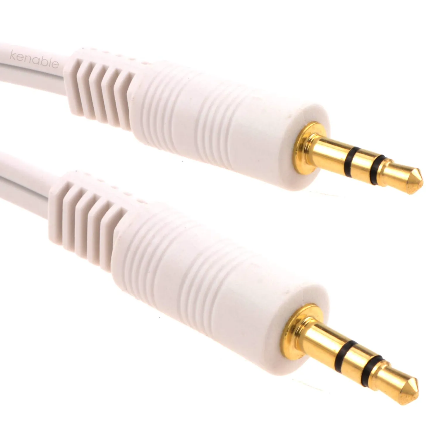 Kenable 3,5mm Klinke Aux Kabel 10m schwarz vergoldet