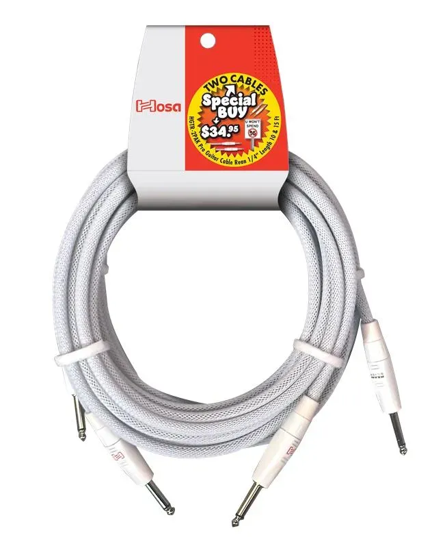 Hosa Pro HGTR Gitarrenkabel 2er-Pack 6,35 mm Klinke