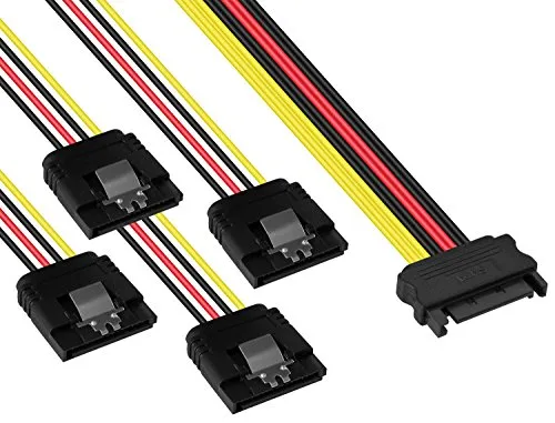Poppstar SATA Kabel Set 0,5m rot 5-teilig 6 Gbit/s