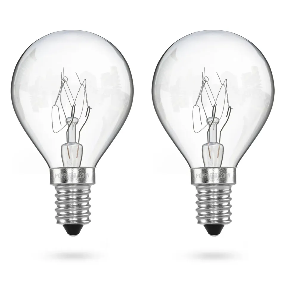 Poppstar Backofenlampe E14 40W 300°C 2er-Pack warmweiß
