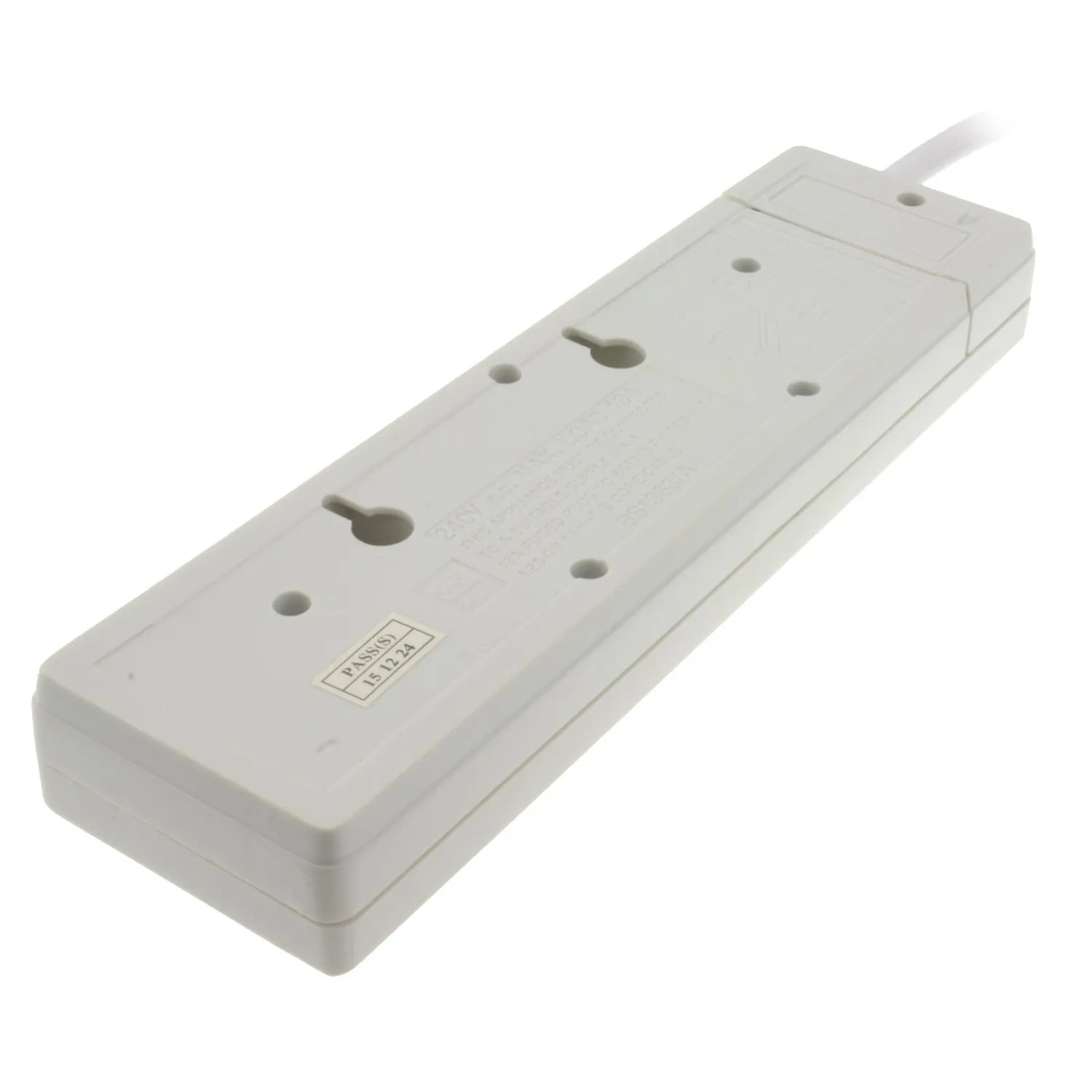 Kenable 3-Wege Verlängerungskabel UK-Stecker 2m weiß