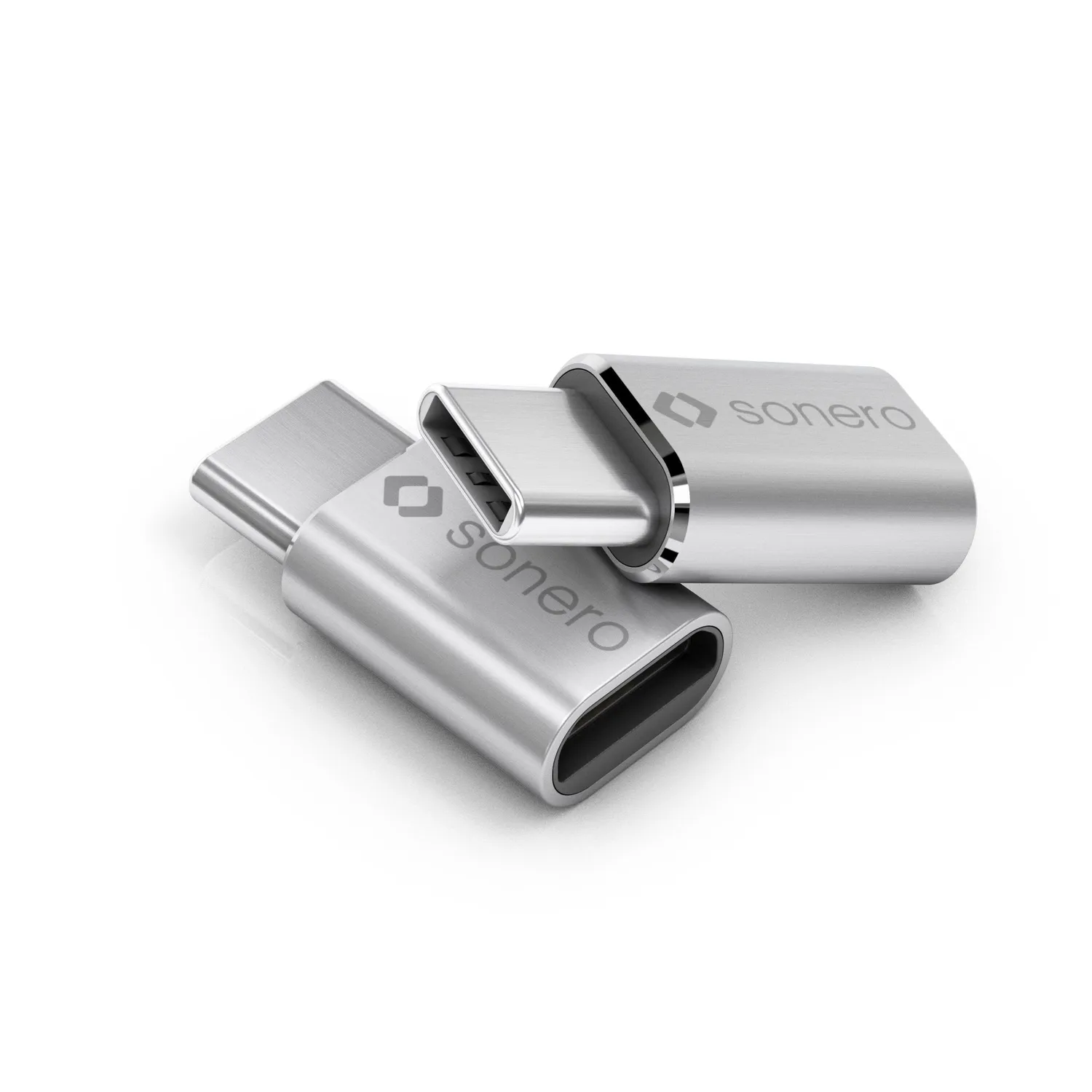 Sonero X-UA110 USB-C auf Micro-USB Adapter silber