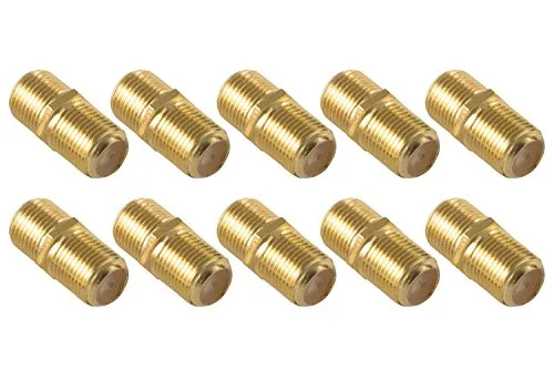 Poppstar F-Verbinder SAT Kupplung 4x vergoldet