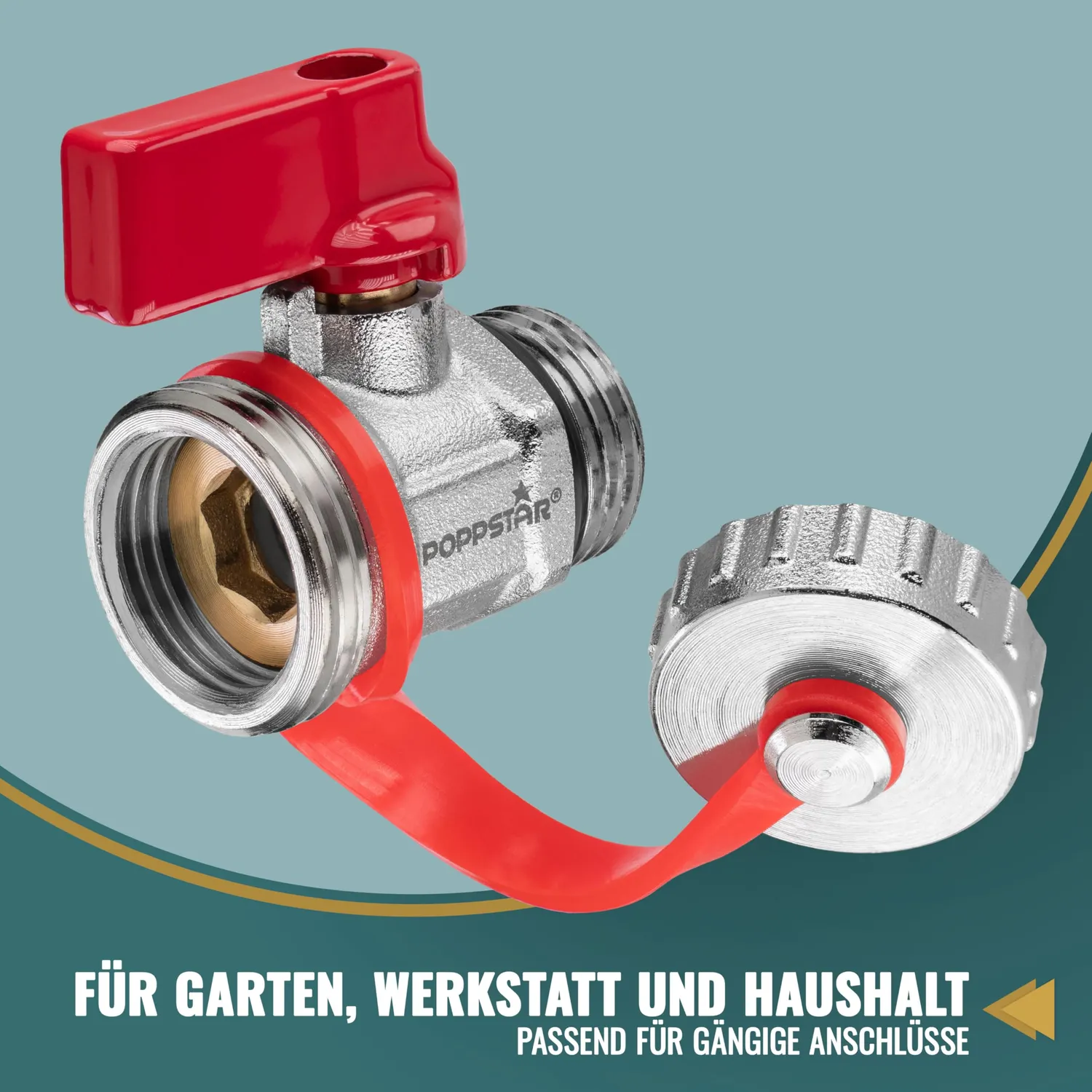 Poppstar KFE-Hahn 1/2 Zoll Messing verchromt