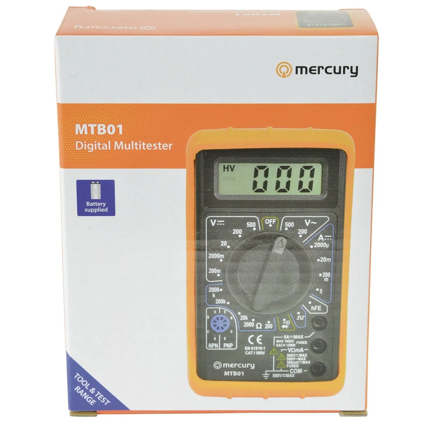 Kenable MTB01 Multimeter digital mit Tasche 7 Funktionen