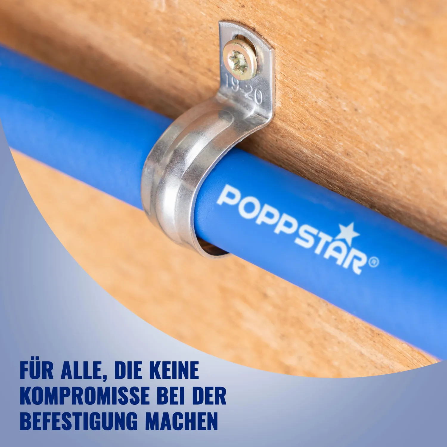 Poppstar Befestigungsschellen 8 mm Edelstahl 20 Stück