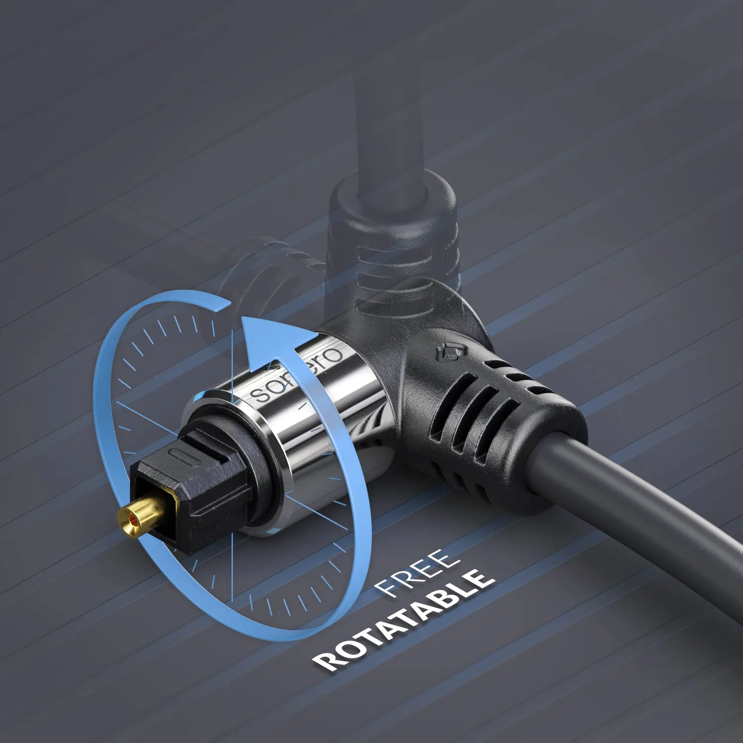 Sonero S-OC120-020 Toslink Kabel 2m 90° schwarz
