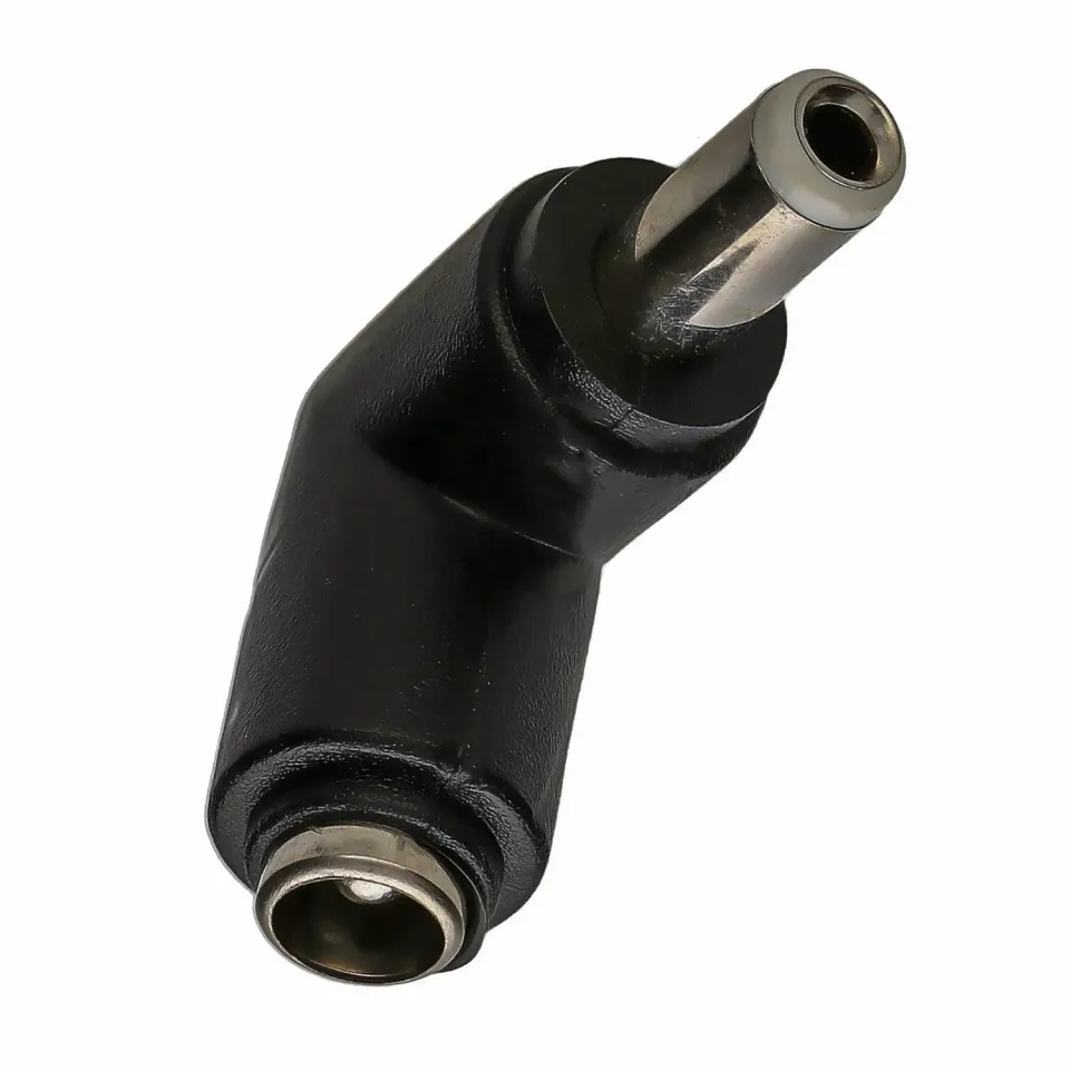 Kenable DC Strom Winkeladapter 5,5x2,5mm 90 Grad schwarz