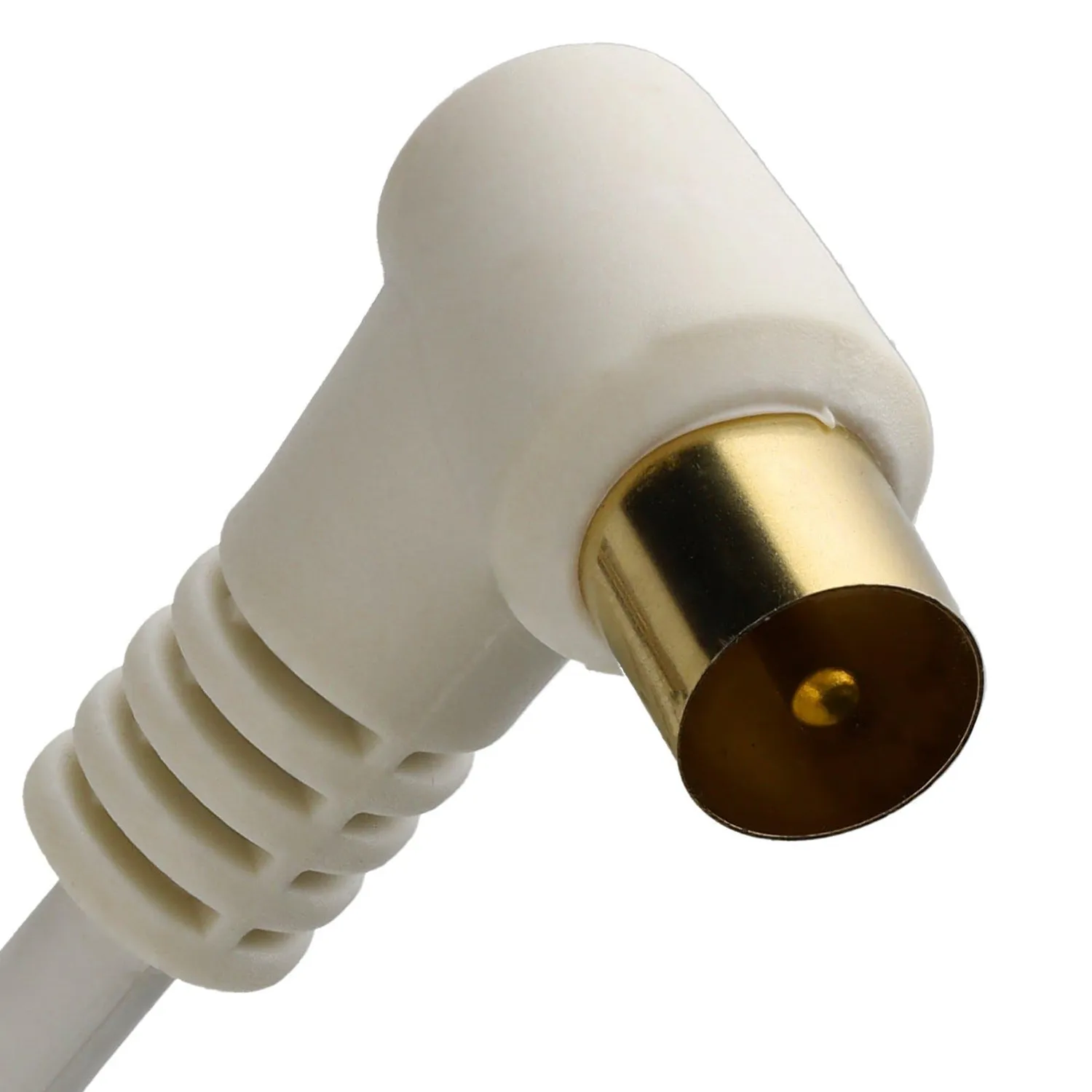 Kenable Antennenkabel Winkel 2m weiß mit Kupplung