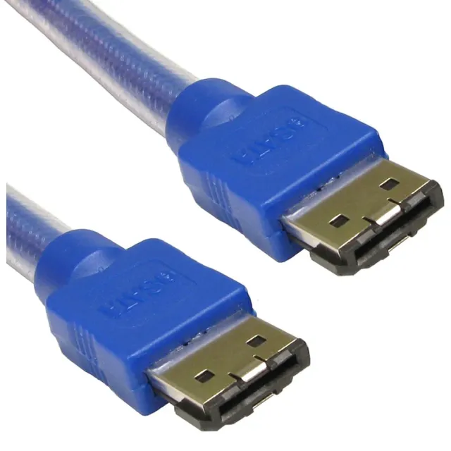 Kenable eSATA-Kabel 1,5m blau abgeschirmt 3 Gbit/s