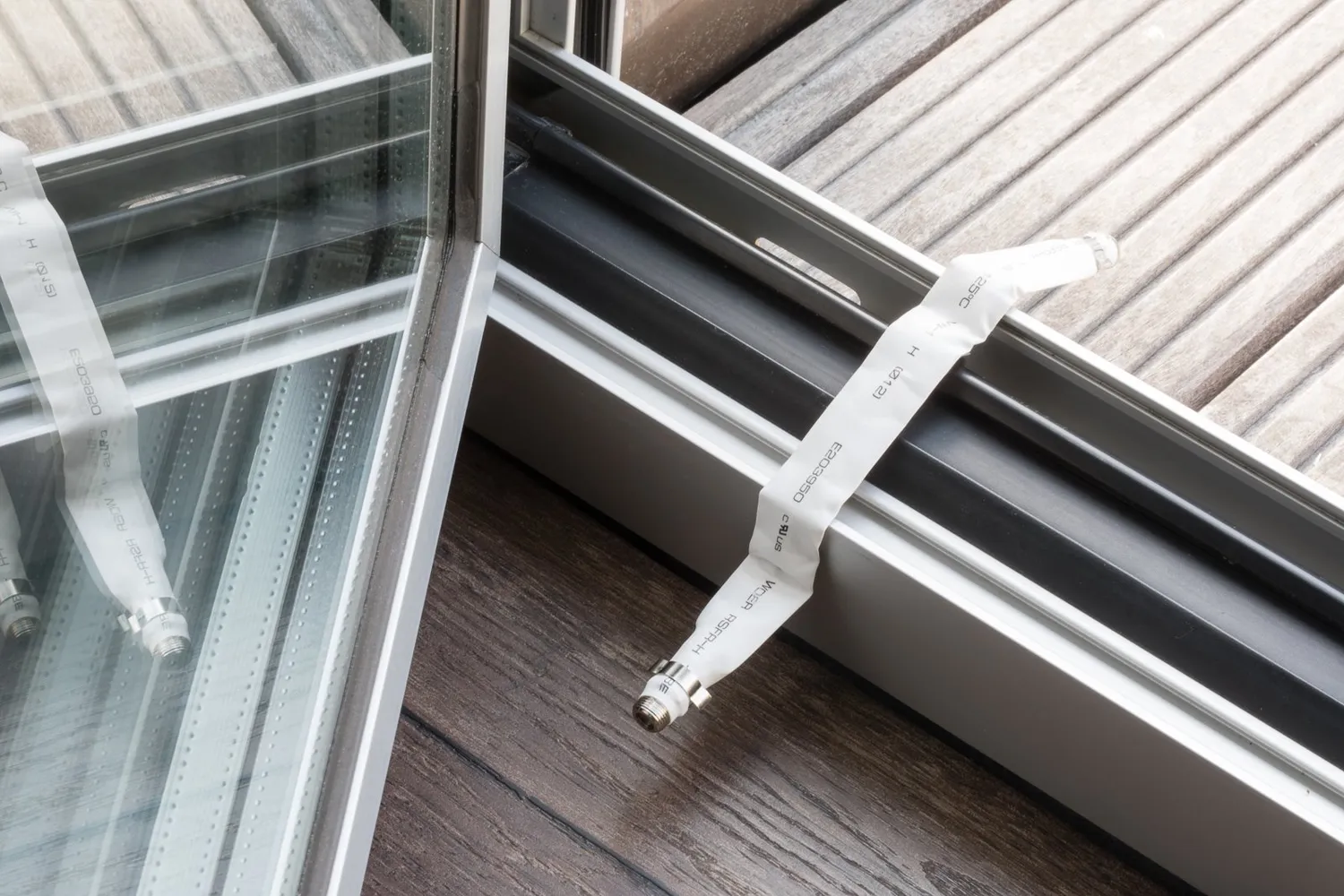 Poppstar SAT Fensterdurchführung 31,5cm 2er-Pack weiß flach