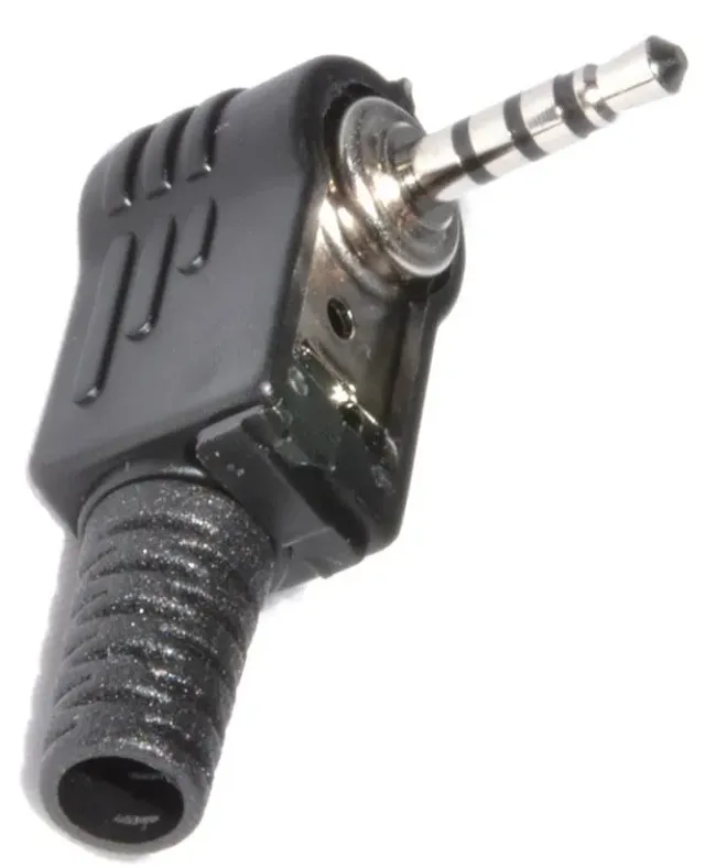 Kenable Klinkenstecker 2,5mm 4-polig 90° Löten