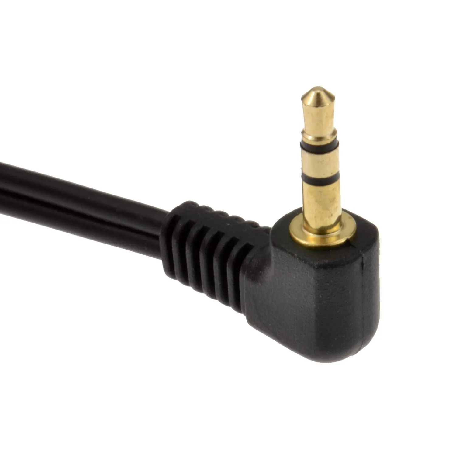 Kenable 3,5mm Klinkenverlängerung abgewinkelt Audiokabel 1m Schwarz Stereo