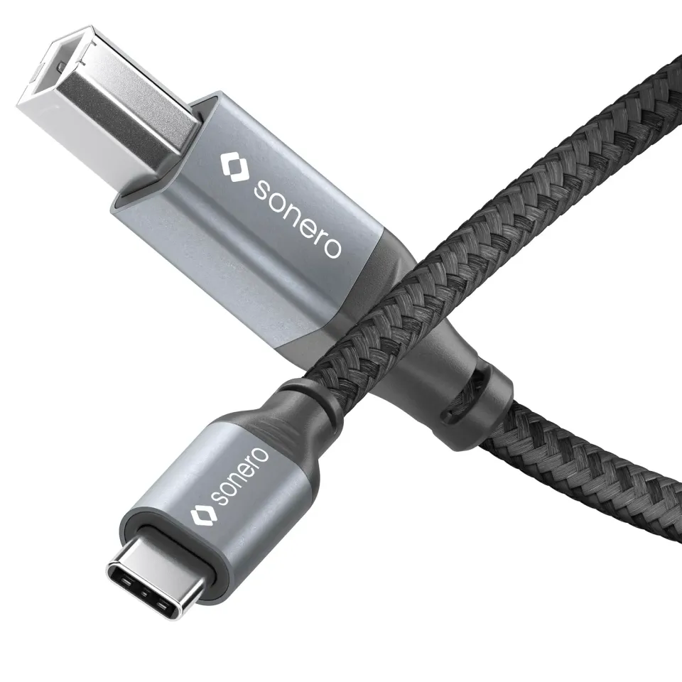 Sonero SPC-U020-030 USB-Kabel C auf B 3m schwarz 480MB/s