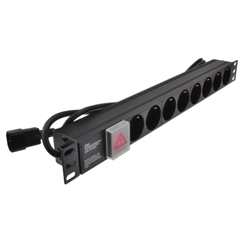 Kenable PDU Steckdosenleiste 19 Zoll 8-fach C14 1,8m