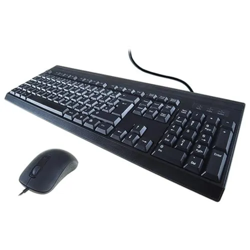 Kenable KB235 Tastatur-Maus-Set QWERTZ USB 800 DPI schwarz