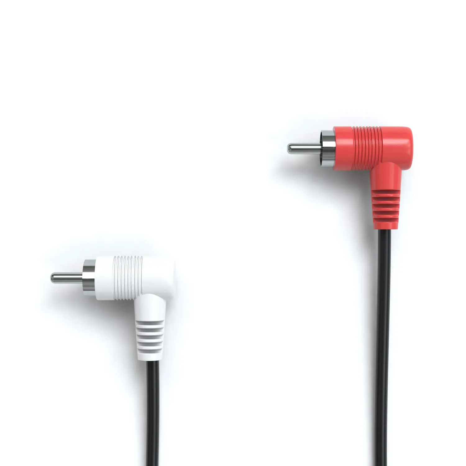 JAMEGA Cinch Kabel gewinkelt 0,5m Stereo Audio