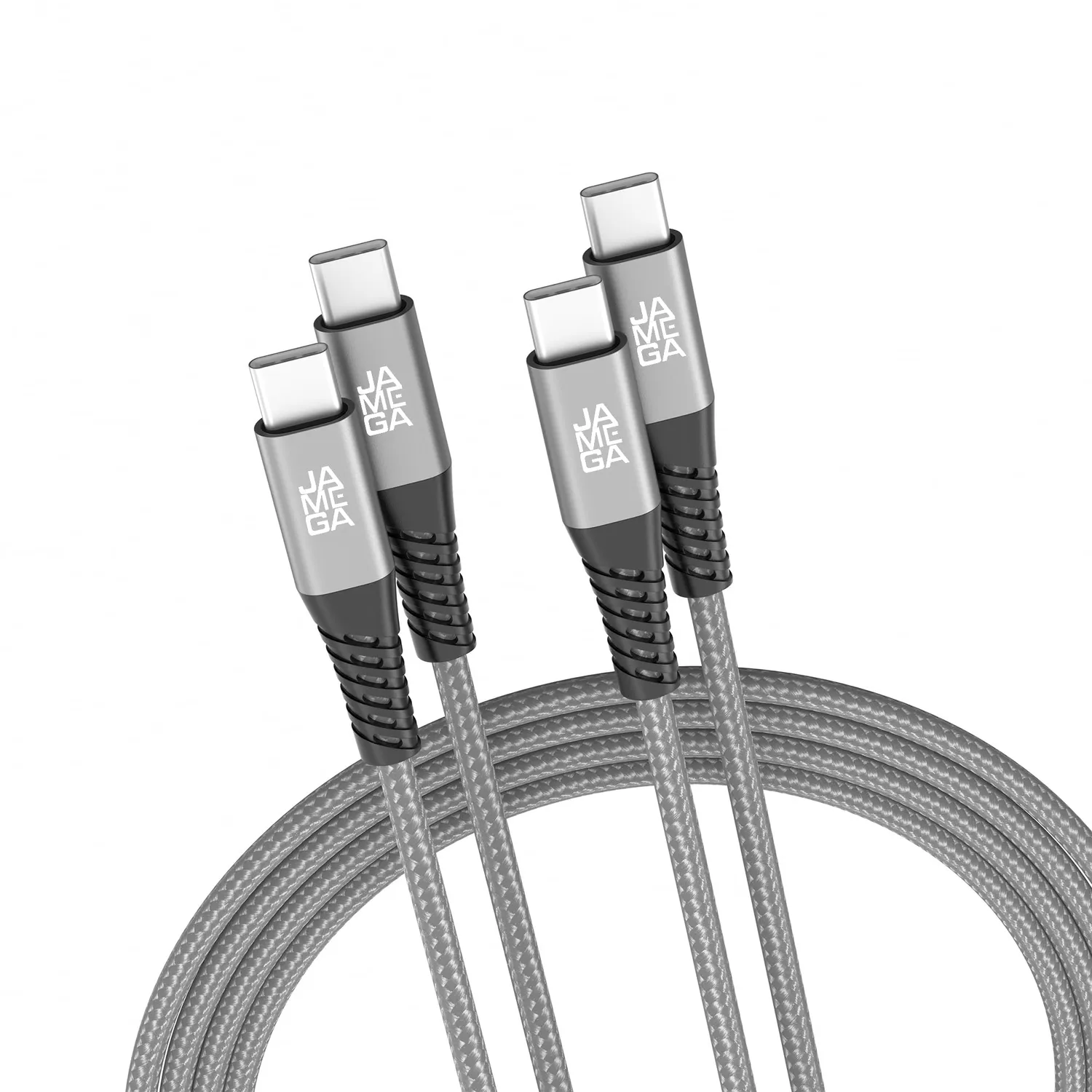 JAMEGA USB-C Kabel 2m Gold 2er Set Lade-Datenkabel