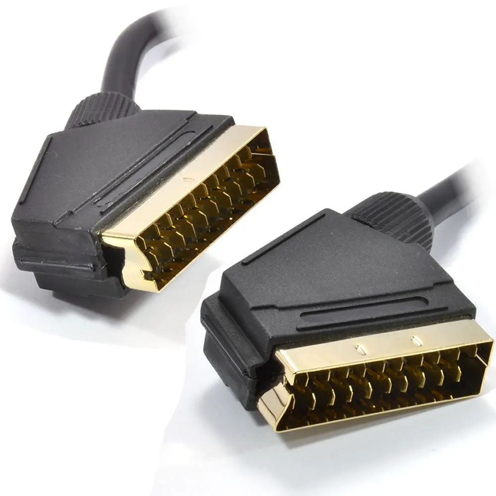Kenable SCART Kabel 3m schwarz 21-polig vergoldet