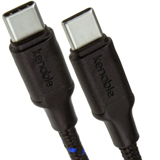 Kenable USB-C auf USB-C Kabel 2m Schwarz Nylon PD
