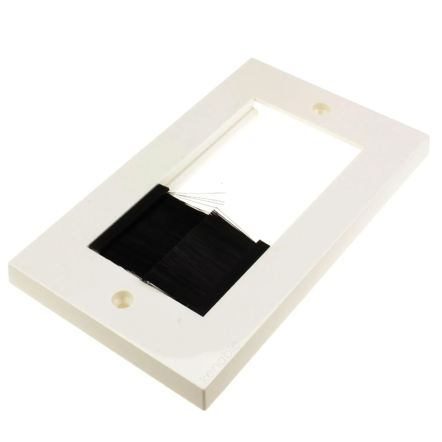 Kenable Bürstenblende 4-fach weiß 2x Modul AV
