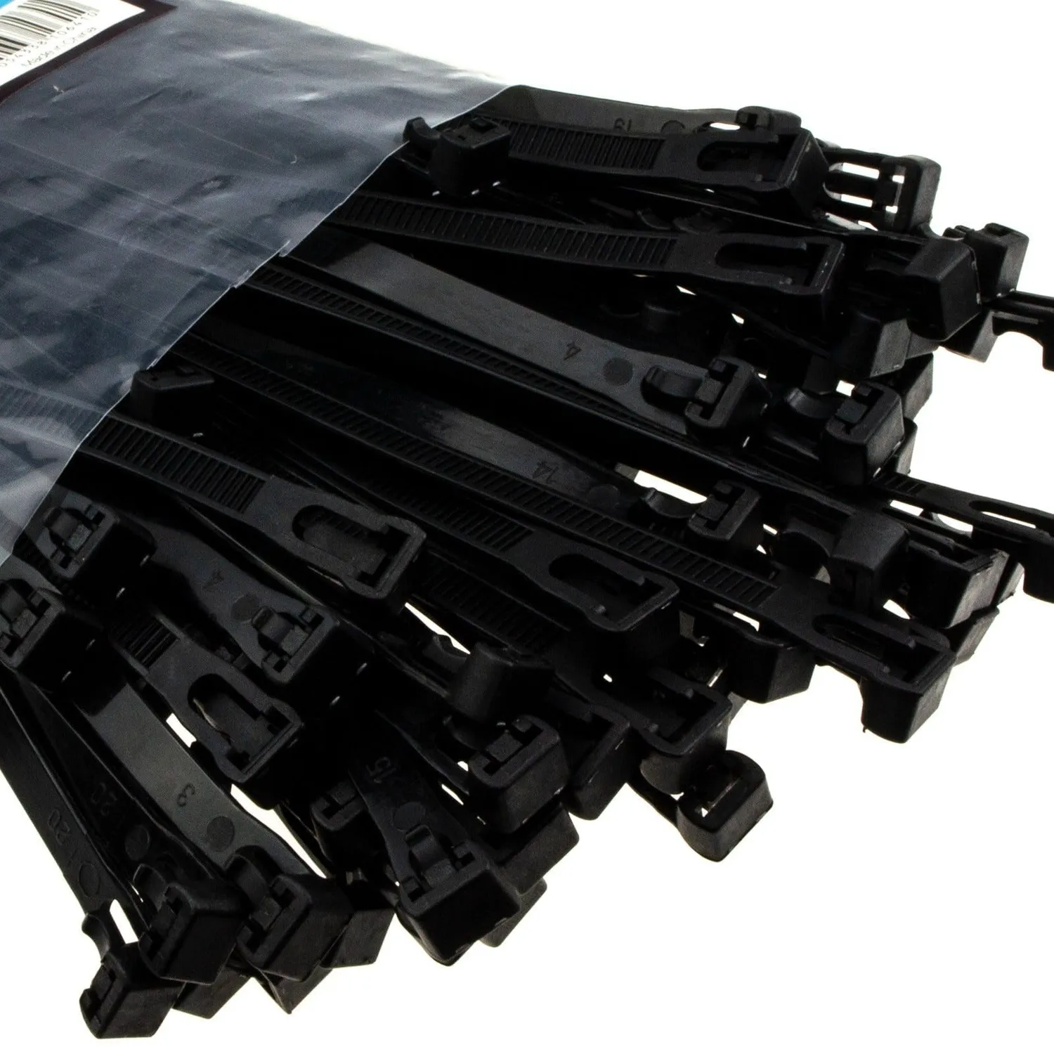 enTie Kabelbinder 250mm 7,6mm Schwarz 100 Stück