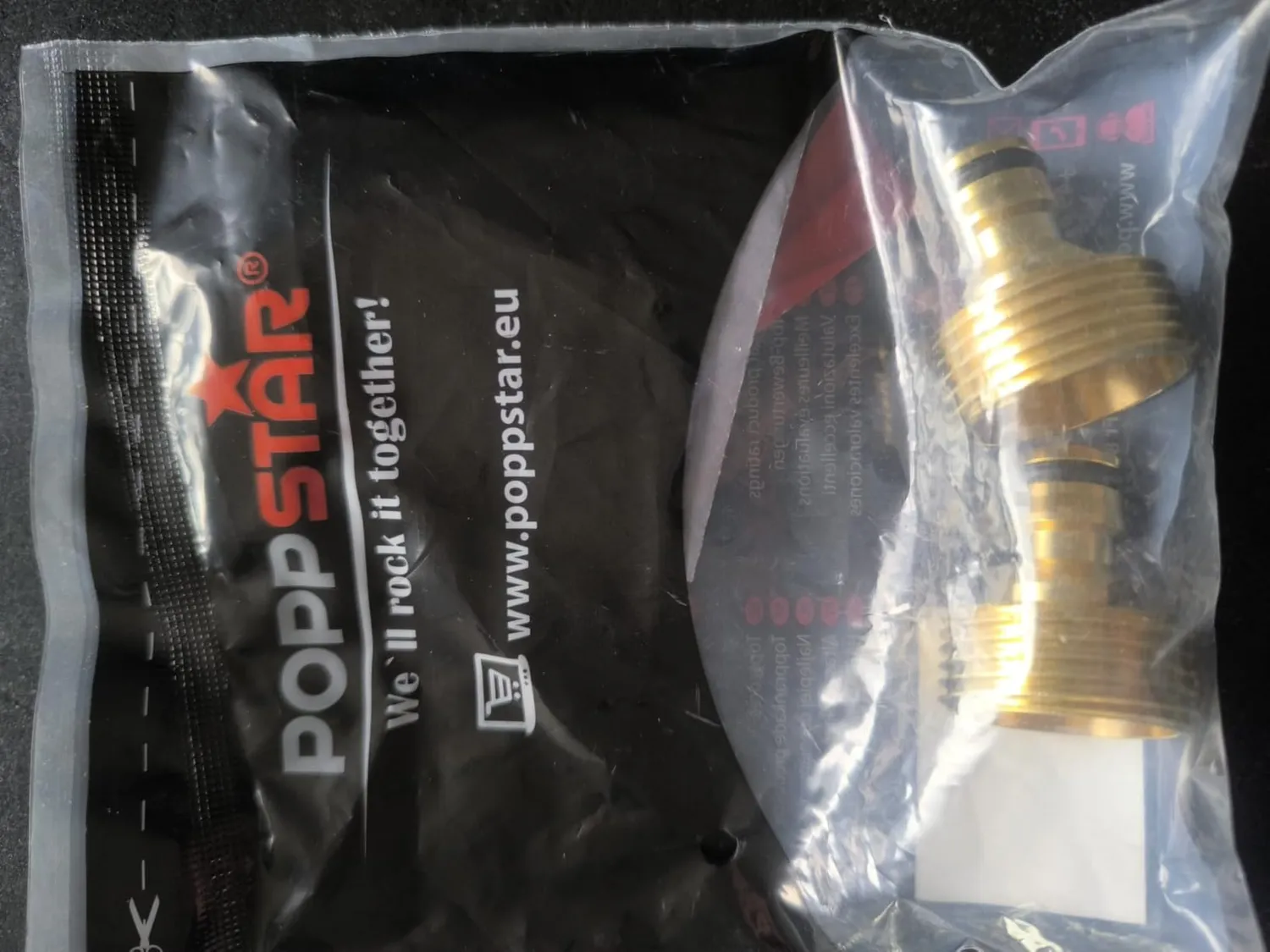 Poppstar G 1/2" AG Schlauchanschluss 2 Stück Messing